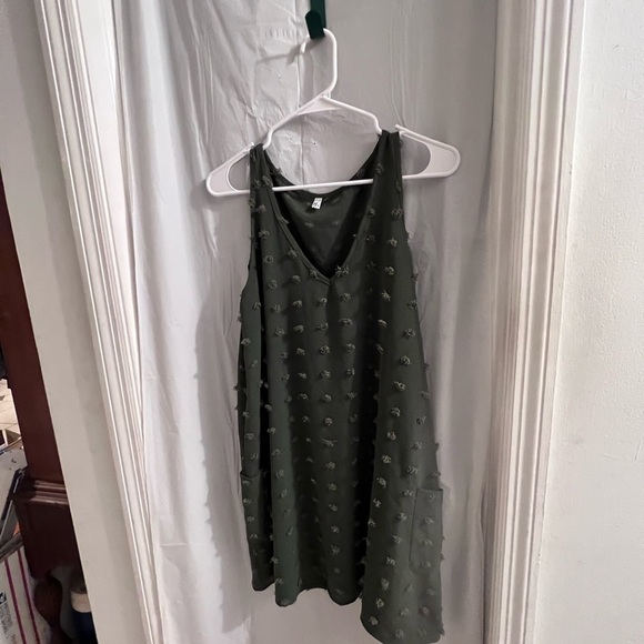 AL’MAGE olive sheath sun dress/coverup size s - Picture 1 of 6